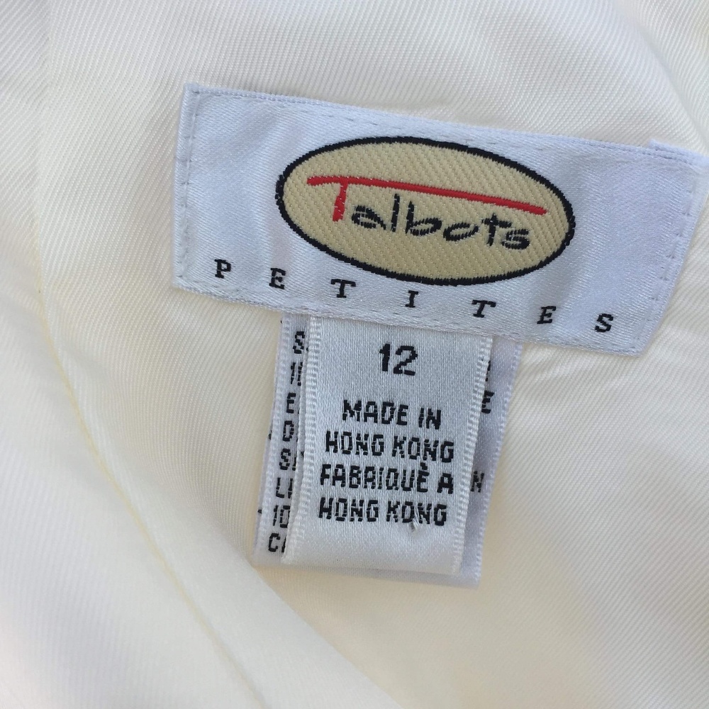 NWT Embroidered Talbots Skirt White 12P - Picture 4 of 5